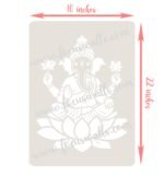 FW6001 -Reusable Wall Stencil Design-16x22 Inch - Image 2