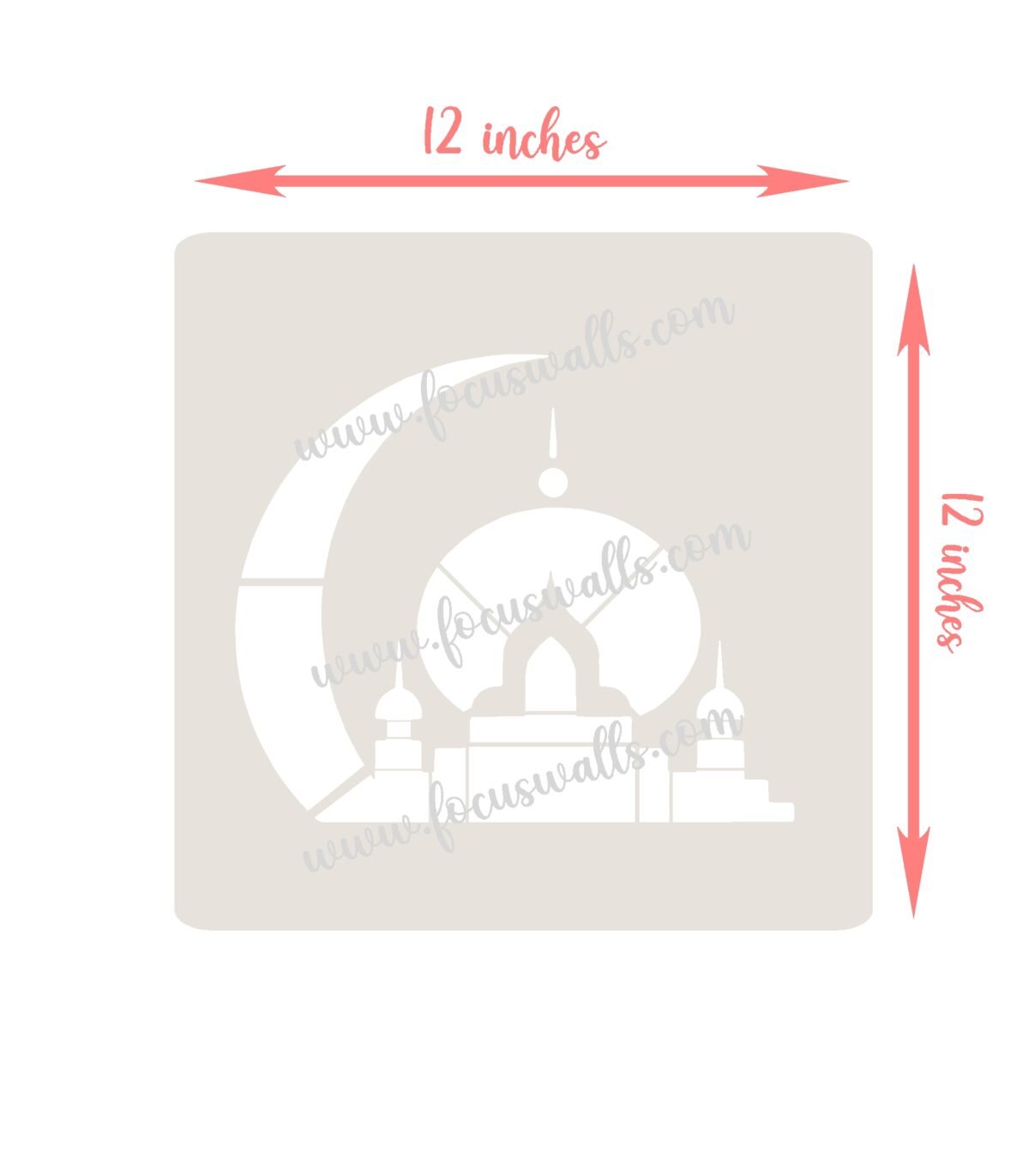 FW6003 -Reusable Wall Stencil Design - Image 1