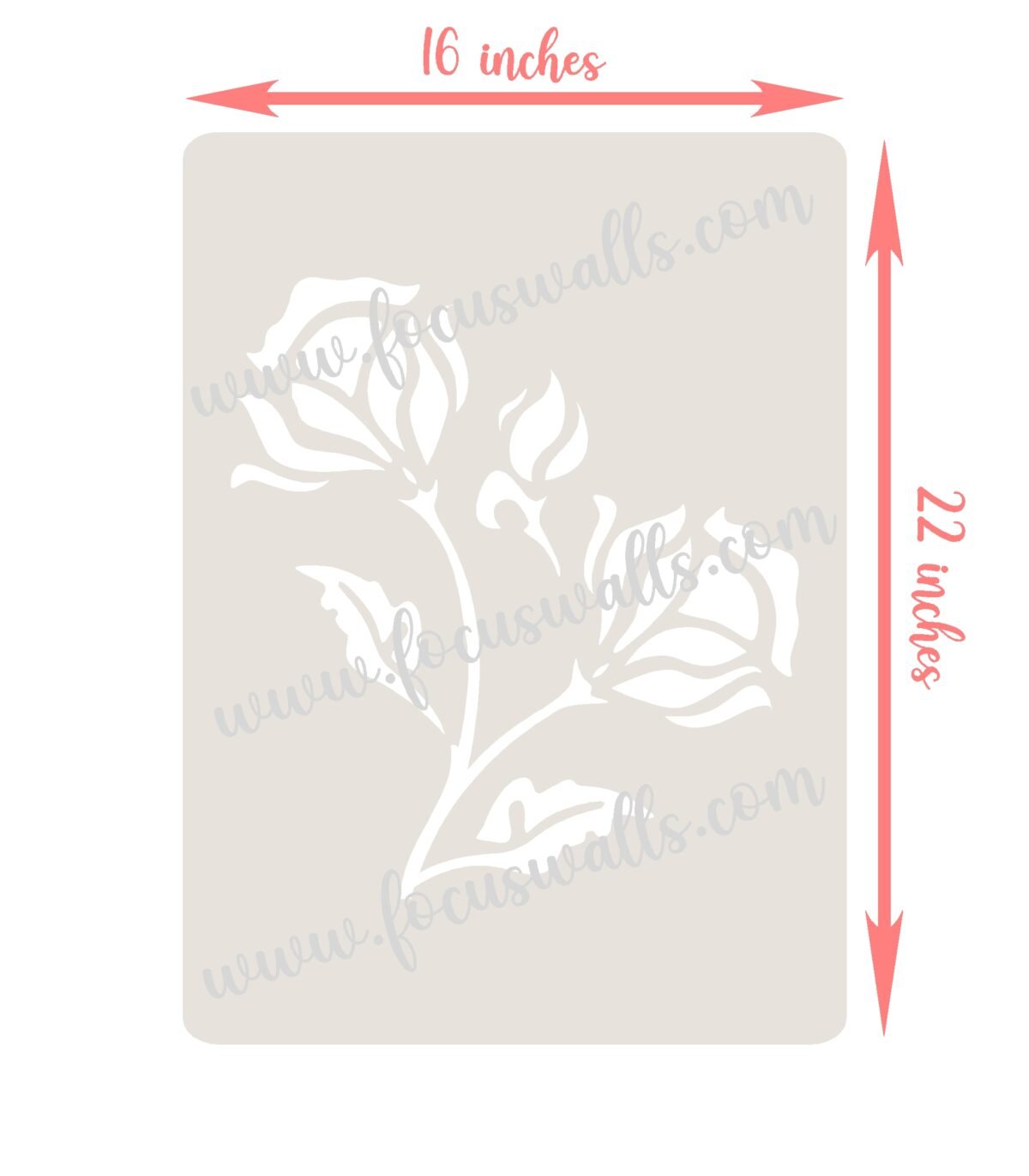 FW6004 -Reusable Wall Stencil Design-16*22 Inch - Image 2