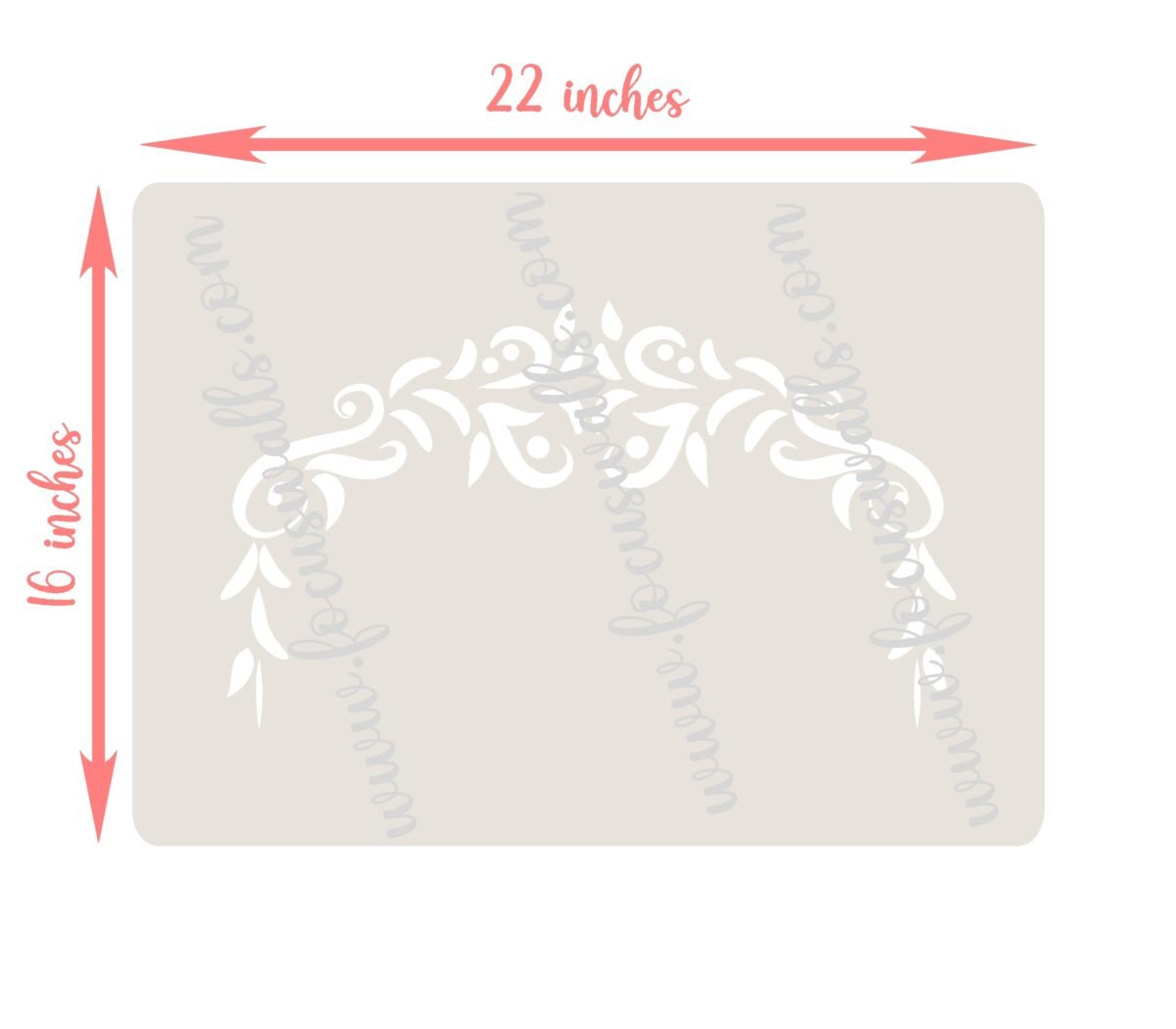 FW6005 -Reusable Wall Stencil Design-16*22 Inch - Image 2
