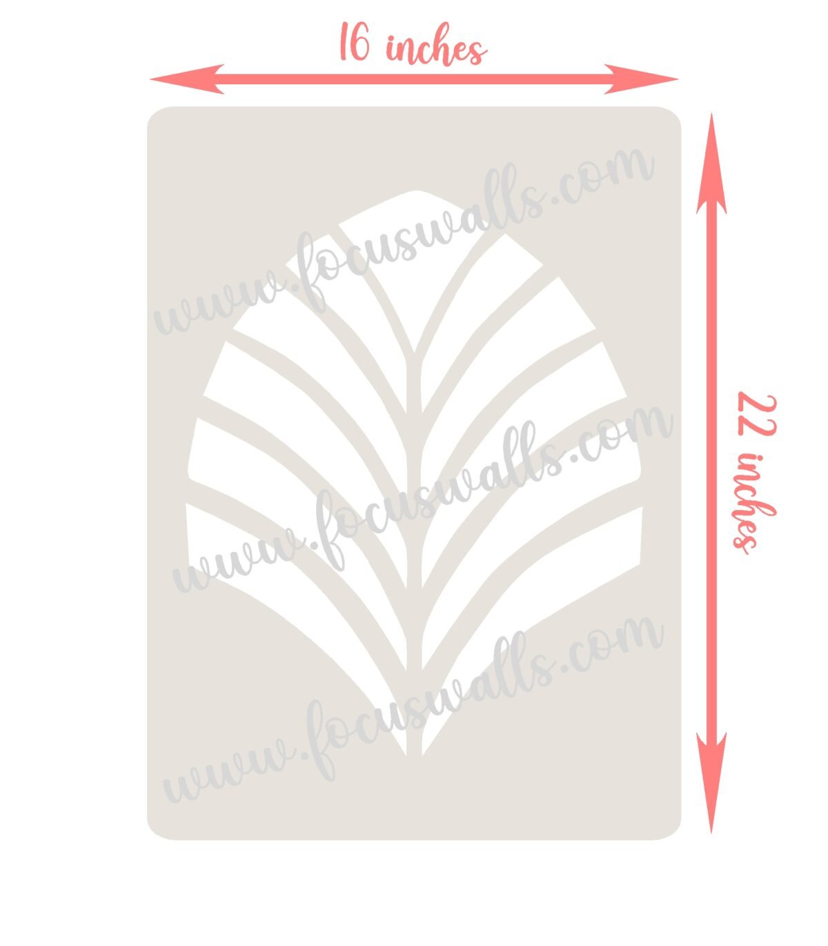 FW6006 -Reusable Wall Stencil Design-16*22 Inch - Image 2