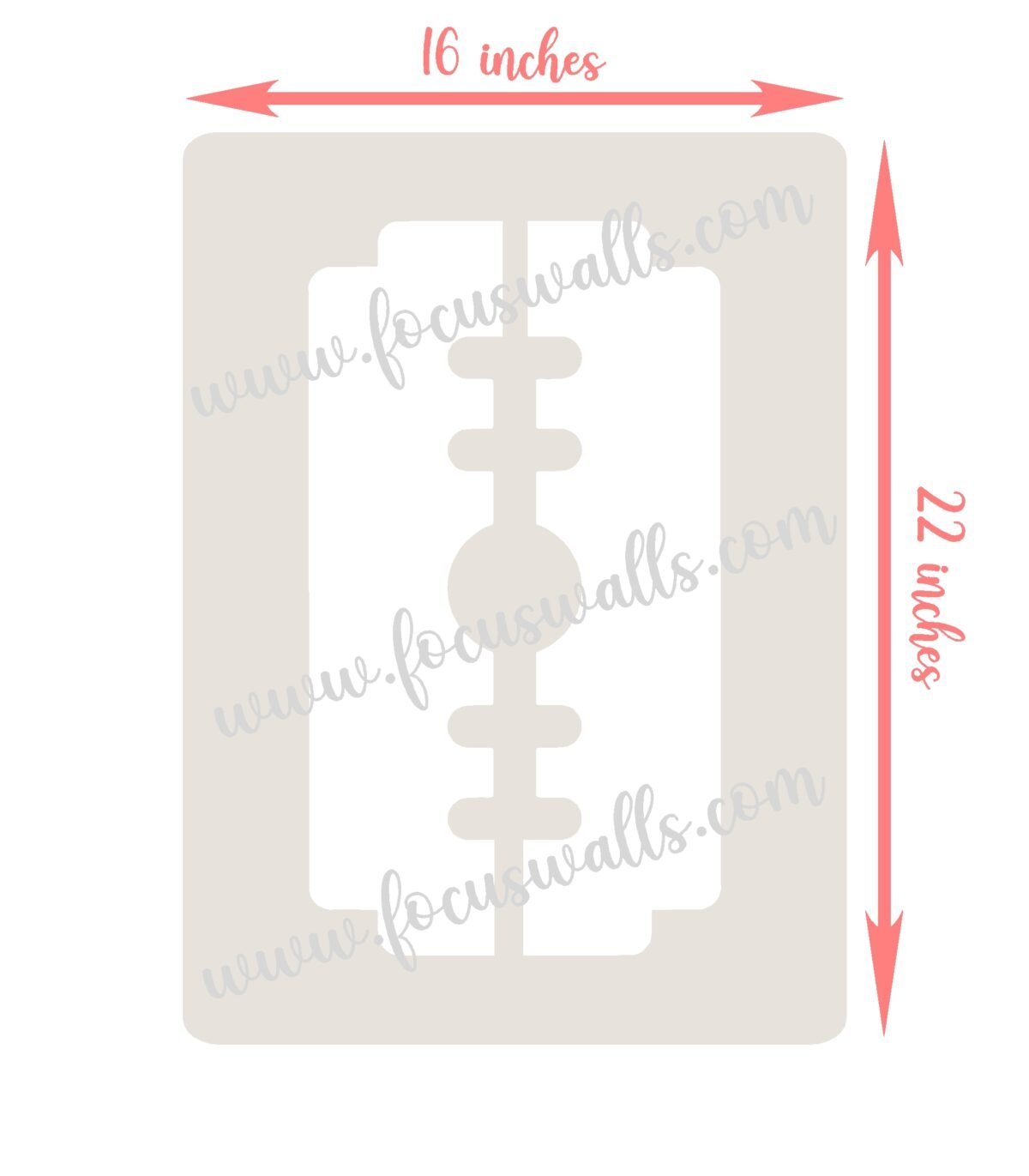 FW6007 -Reusable Wall Stencil Design-16*22 Inch - Image 2
