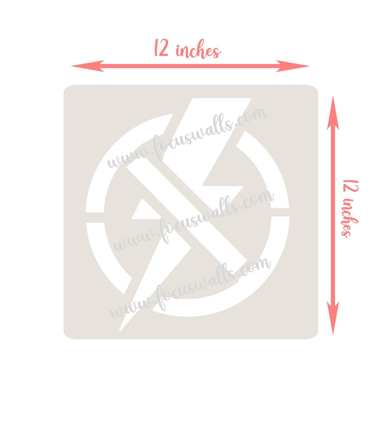 FW6009 -Reusable Wall Stencil Design-12*12 Inch - Image 2