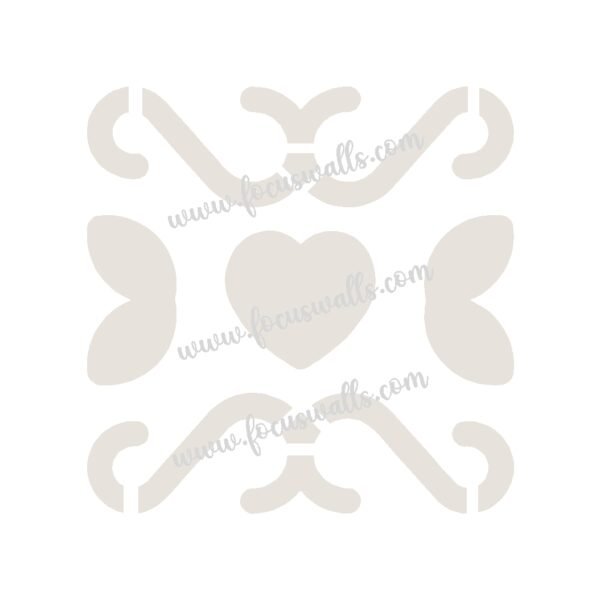 FW6028 -Reusable Wall Stencil Design