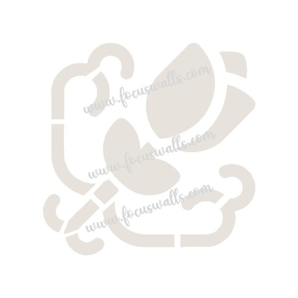 FW6030 -Reusable Wall Stencil Design